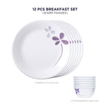 Corelle Asia Round Warm Pansies 12 Pcs Breakfast Set (K)