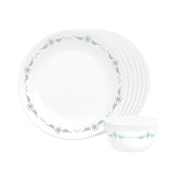 Corelle Livingware English Garden Breakfast Set (Pack of 12) 6 26cm Dinner Plates & 6 177ml Katori