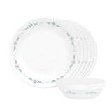 Corelle Livingware English Garden Breakfast Set (Pack of 12) 6 26cm Dinner Plates, 6 296ml Dessert Bowl