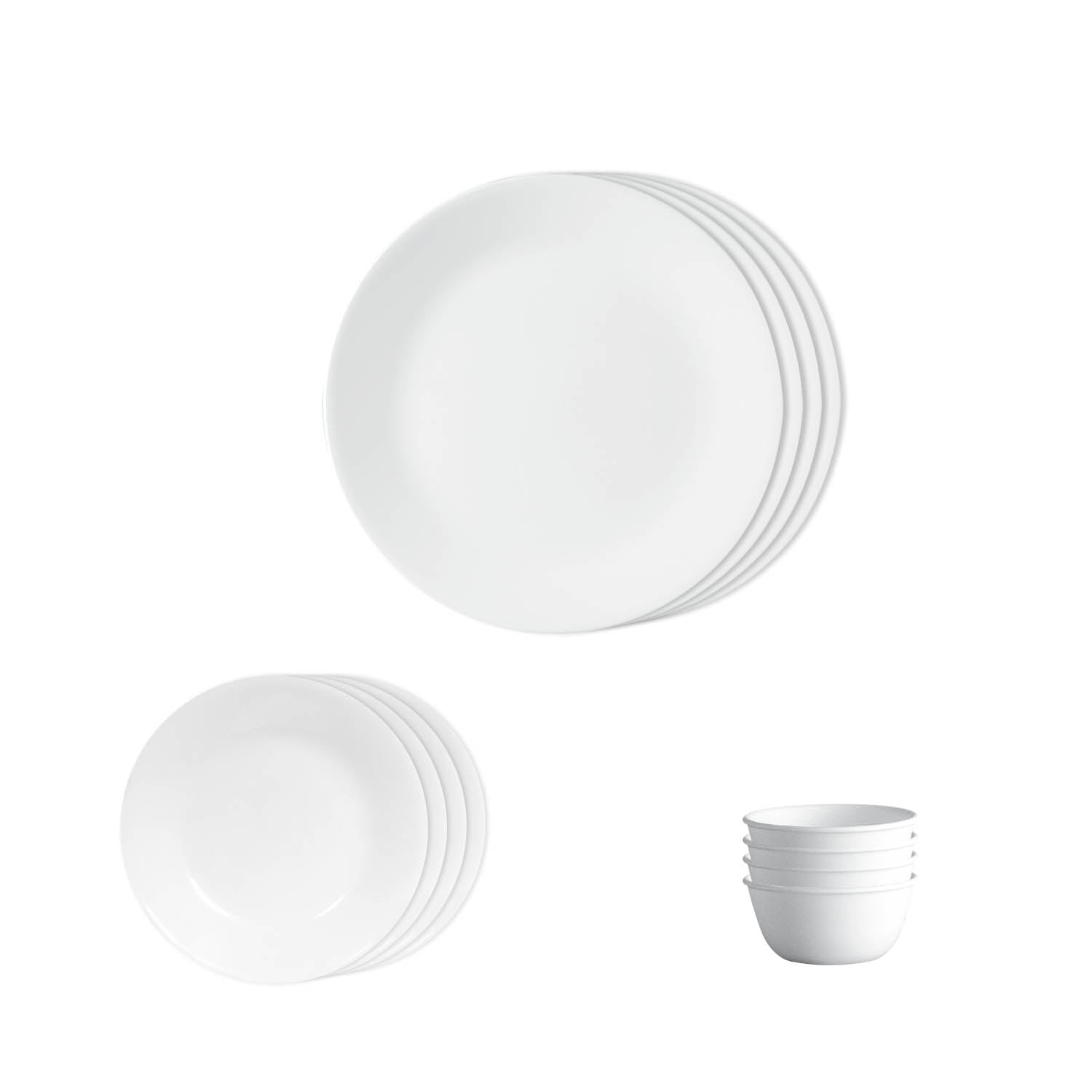 Corelle Livingware Round Winter Frost White 12 Pcs Utility Set