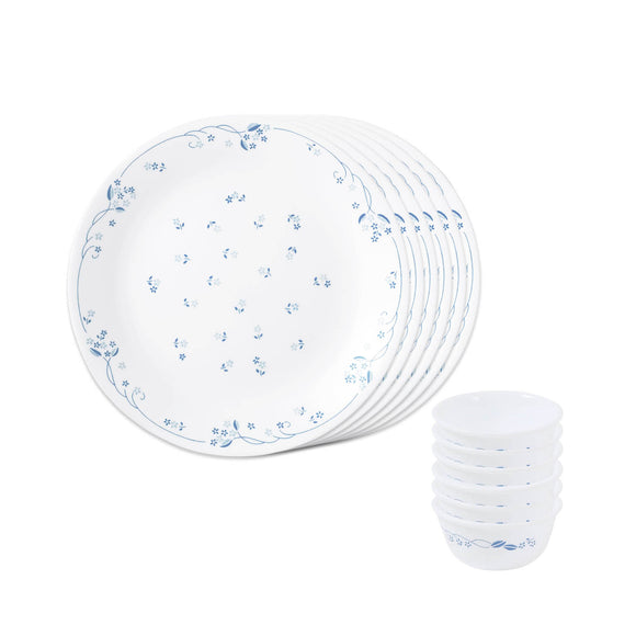Corelle Provincial Blue Glass 12Pcs Dinner Set, Multicolor