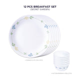 Corelle Livingware Round Secret Garden 12 Pcs Breakfast Set (K)