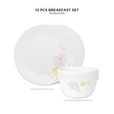 Corelle Livingware Plus Elegance Breakfast Set (Pack of 12) 6 26cm Dinner Plates & 6 177ml Katori