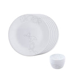 Corelle Livingware Plus Morning Breeze Breakfast Set (Pack of 12) 6 26cm Dinner Plates, 6 296ml Dessert Bowl