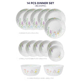 Corelle Asia Collection Blooms 14 Pcs Dinner Set (Pack of 14)