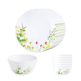 Corelle  Asia Collection Provence Garden 14 Pcs Dinner Set (Pack of 14) 6 26cm Dinner Plates, 6 17cm Small Plates, 2 828ml Curry Bowl
