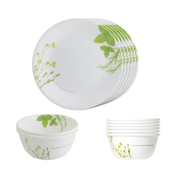 Corelle Asia Collection European Herbs 14 Pcs Dinner Set (Pack of 14)