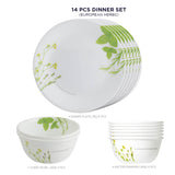 Corelle Asia Collection European Herbs 14 Pcs Dinner Set (Pack of 14)