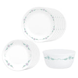 Corelle Livingware English Garden 14 Pcs Dinner Set (Pack of 14) 6 26cm Dinner Plates, 6 17cm Small Plates, 2 828ml Curry Bowl
