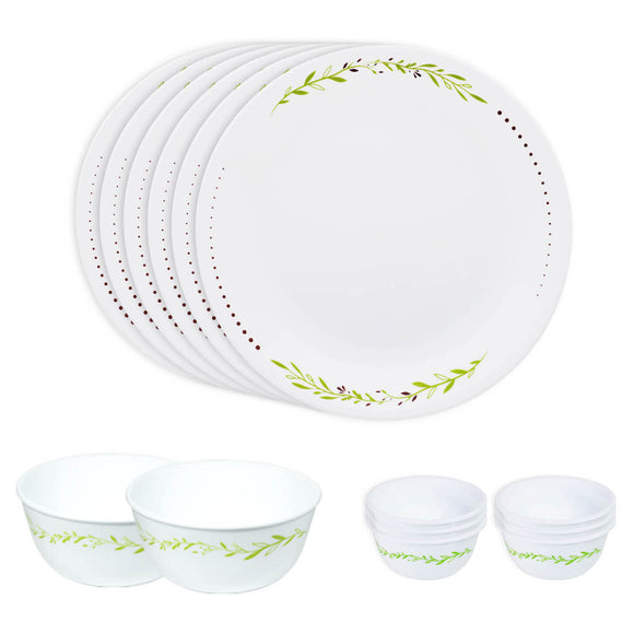 Corelle Livingware Round Herbs 14 Pcs Dinner Set