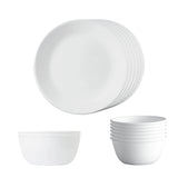 Corelle Livingware Winter Frost White 14 Pcs Dinner Set (Pack of 14) 6 26cm Dinner Plates, 6 177ml Katori, 2 828ml Curry Bowl