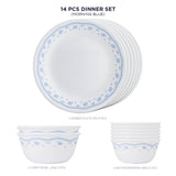 Corelle Livingware Round Morning Blue 14 Pcs Dinner Set