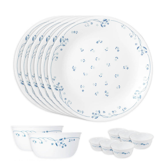 Corelle Livingware Round Provincial Blue 14 Pcs Dinner Set