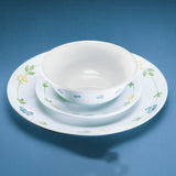 Corelle Livingware Secret Garden 14 Pcs Dinner Set (Pack of 14) 6 26cm Dinner Plates, 6 17cm Small Plates, 2 828ml Curry Bowl