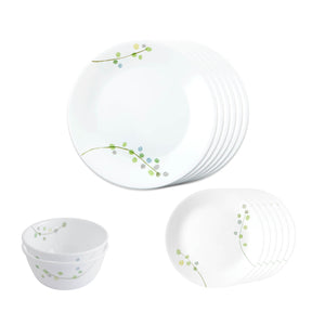 CORELLE GREEN DELIGHT 17点食器セット Corelle Livingware Plus Green Delight 14 Pcs Dinner Set (Pack of