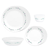 Corelle Livingware English Garden 16 Pcs Nuclear Family Set (Pack of 16) 4 26cm Dinner Plates, 4 17cm Small Plates, 296ml Dessert Bowl & 177ml Katori