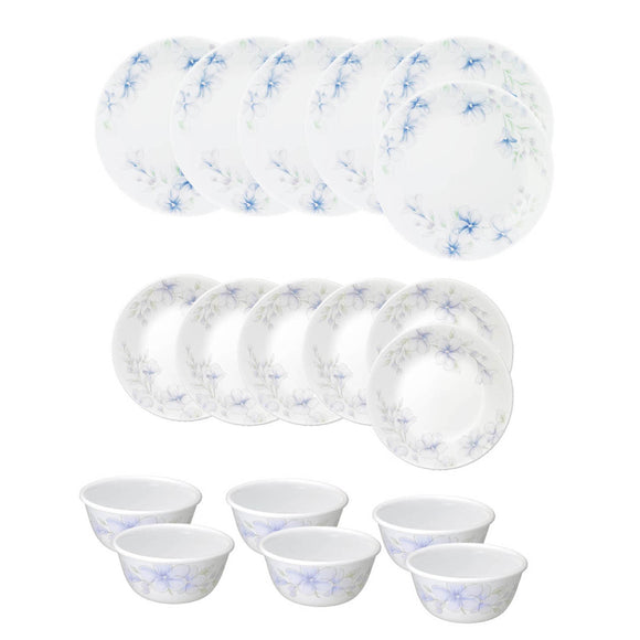 Corelle  Asia Collection Lapinue Utility Set (Pack of 12) 4 26cm Dinner Plate, 4 17cm Small Plate & 4 177 ml Katori