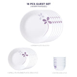 Corelle  Asia Collection Warm Pansies Utility Set (Pack of 12) 4 26cm Dinner Plate, 4 17cm Small Plate & 4 177 ml Katori