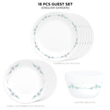 Corelle Livingware English Garden Utility Set (Pack of 12) 4 26cm Dinner Plate, 4 17cm Small Plate & 4 177 ml Katori