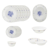Corelle Asia Collection Gold Series Blooming Blue 21 Pcs Dinner Set