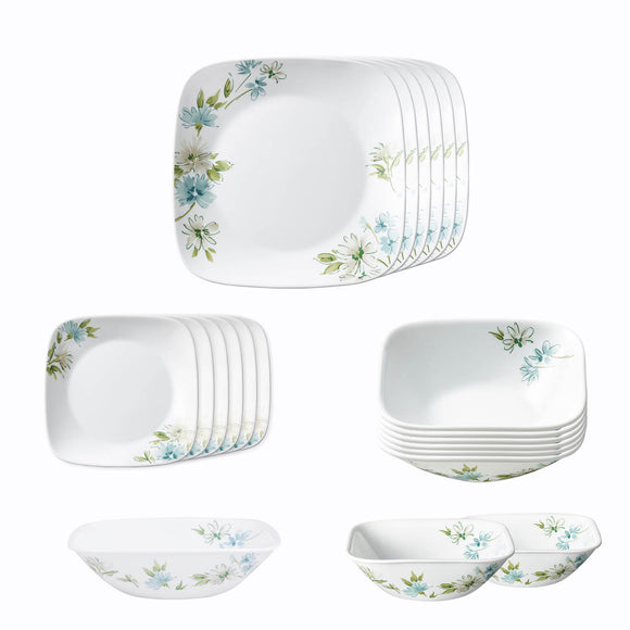 Corelle Asia Collection Fairy Flora Square Round 21 Pcs Dinner Set