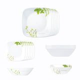 Corelle Asia Square Round European Herbs 21 Pcs Dinner Set