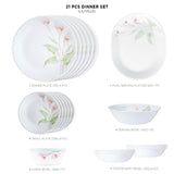 Corelle  Asia Collection Lilyville 21 Pcs Dinner Set