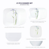Corelle  Asia Collection Shadow Iris 21 Pcs Dinner Set