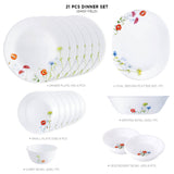 Corelle Gold Daisy Field 21pcs Dinner Set