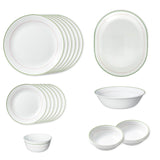 Corelle Livingware Double Ring Green 21 pcs Dinner Set