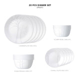 Corelle Asia Collection Gold Series Frost 20 Pcs Dinner Set