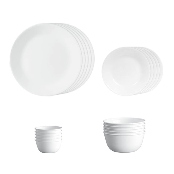 Corelle Livingware Winter Frost White 20 Pcs Dinner Set