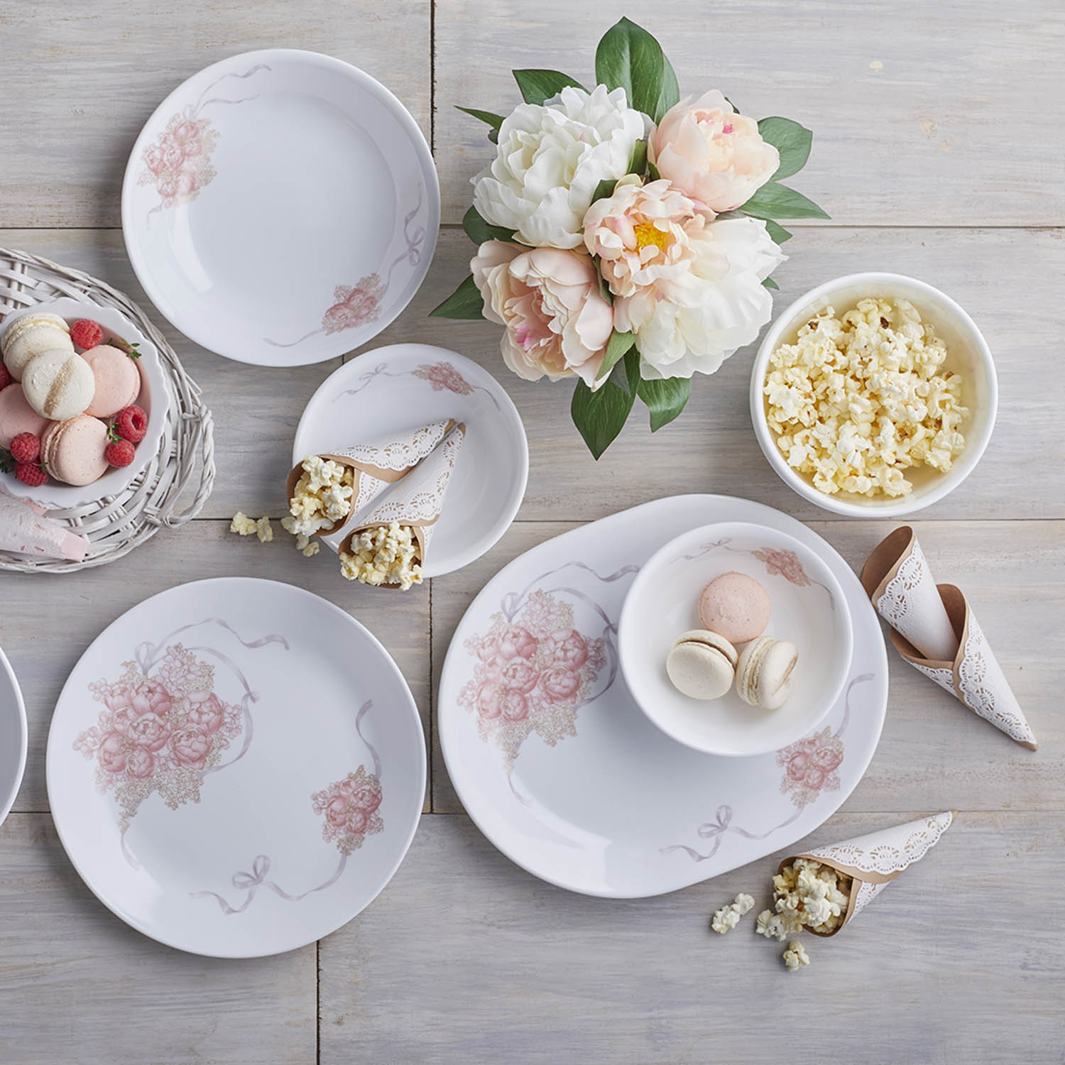 Corelle Peony Bouquet 30 Pcs Dinner Set Corellebrands