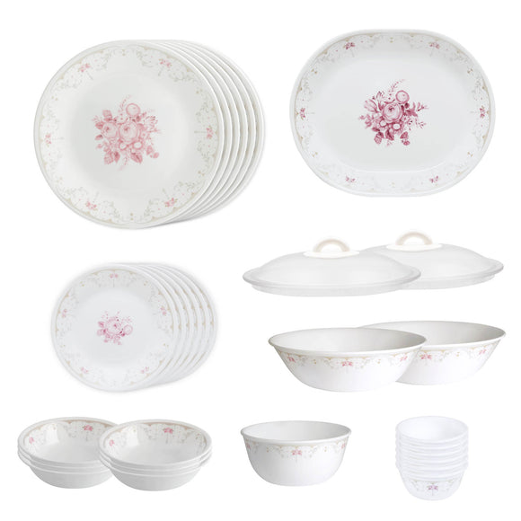 Corelle Asia Collection Gold Series Blooming Pink 30 Pcs Dinner Set