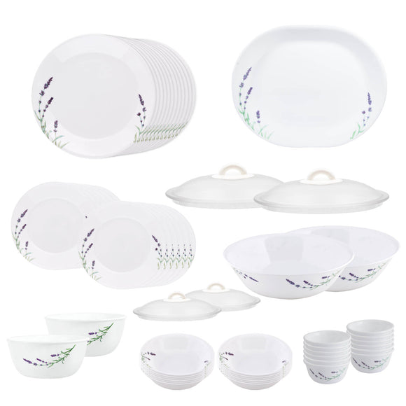 Corelle Livingware 57 Pcs Lavender Garden Dinner Set