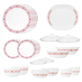 Corelle Livingware 57 Pcs Red Trellis Dinner Set