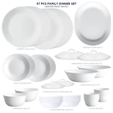 Corelle Livingware Winter Frost White 57 Pcs Family Dinner Set