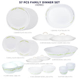 Corelle Livingware Round Herbs 57 Pcs Dinner Set