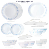 Corelle Livingware Morning Blue 57 Pcs Dinner Set