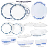Corelle Livingware Wheeler Diamond Dinner Set 57 Pcs