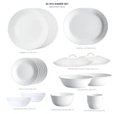 Corelle Livingware Winter Frost White 30pcs Dinner Set