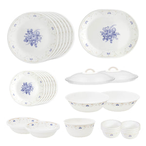 Corelle Asia Collection Gold Series Blooming Blue 30 Pcs Dinner Set