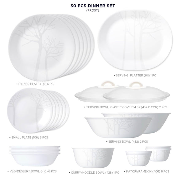 Corelle Asia Collection Gold Series Frost 30 Pcs Dinner Set