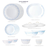 Corelle Livingware Series Morning Blue 30 Pcs Dinner Set with OSP