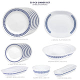 Corelle Livingware Series Wheeler Diamond 30 Pcs Dinner Set