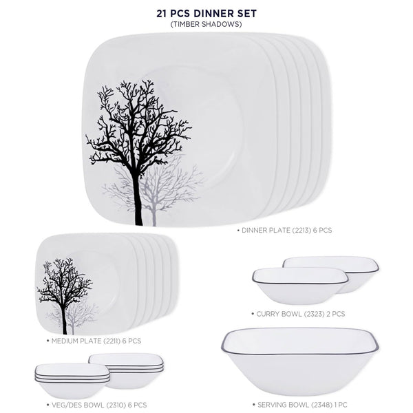 Piece Dinnerware Corelle Timber Shadows Canada Corelle 21 Pcs