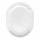 CORELLE Lillac Blush 31CM Multipurpose Kitchen Serving Oval Platter | Ideal for Snacks/Appetizer/Tandoori Kababs/Fish Fry/Chicken Tikka | Vitrelle Triple Layer Glass| Lightweight |1-year warranty on chips, breaks & scratches