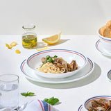 Corelle Livingware Series Double Ring Red-N-Blue 26 Cm Dinner Plate Pack Of 6