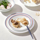 Corelle Livingware Collection Double Ring Red-N-Blue Series 22 Cm Medium Plate Pack Of 6