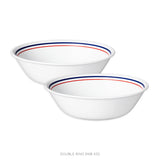 Corelle Livingware Collection Double Ring Red-N-Blue Pattern 950 ML Serving Bowl Pack Of 2